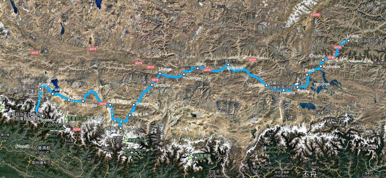 Fahrradreise von Lhasa über Everest BC nach Kathmandu